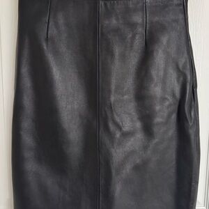 Colebrook and Co. Black Leather Skirt Size 8